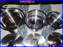 14 Piece Fagor Stainless Steel Pots Lids Handles Cookware 18/10 Dutch Oven