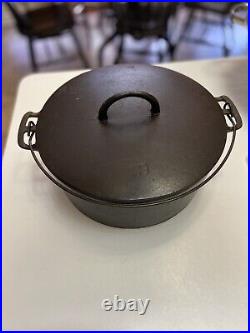 1897-1903 Wagner Ware Straight Sidney Logo Hollow Ware Cast Iron Dutch Oven