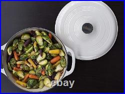6 Quart Enameled Cast Iron Dutch Oven with Lid Dual Handles Oven Safe