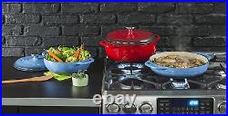 7.5 Quart Enameled Cast Iron Dutch Oven with Lid Dual Handles Oven Safe up t