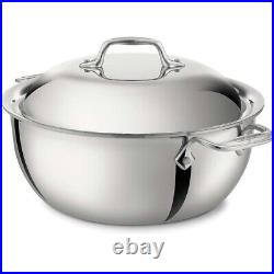 All Clad D3 3 Ply Stainless Steel 5.5 Qt Dutch Oven Broil Safe At 600f