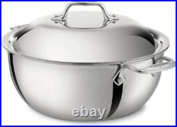 All-Clad D3 Polished Stainless Steel 5.5 Qt. Dutch Oven withDome Lid