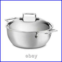 All-Clad D5 Brushed Stainless Steel Dutch Oven & Lid 5.5 Qt