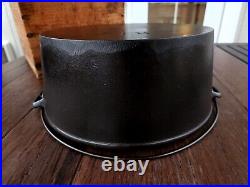 Antique ERIE Pre-Griswold #10 Cast Iron Dutch Oven & Matching Cover Restored