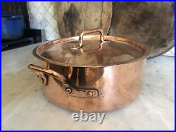Antique FRENCH COPPER Dutch Oven, early 1900, FAIT TOUS, Professionally Re-Tinned