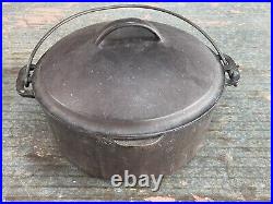 Antique Griswold Unmarked Dutch Oven #8 With Lid