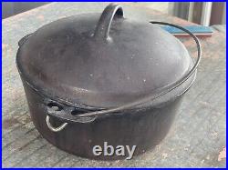 Antique Griswold Unmarked Dutch Oven #8 With Lid