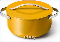 Caraway Nonstick Ceramic Dutch Oven Pot with Lid 6.5qt, 10.5-Non Toxic Marigold