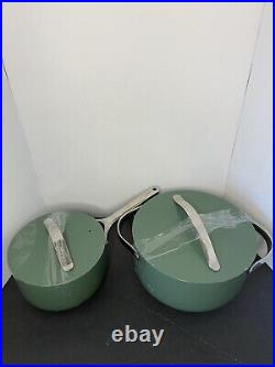 Caraway nonstick ceramic cookware Set Of 2 Dutch oven & 7 Inch No Stick Pan With