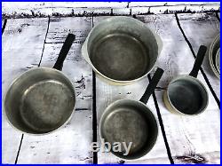 Club Aluminum 8 Piece Harvest Gold Cookware Set 4 Pot Lids Dutch Oven Vintage
