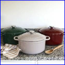 Enameled Cast Iron 6.5 Quart Dutch Oven Cookware Pot, Red