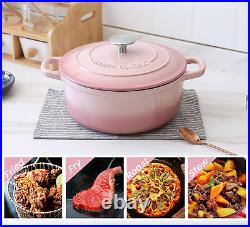 Enameled Cast Iron Covered Dutch Oven with Dual Handle, Dutch Ovens with Lid