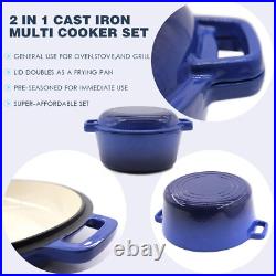 Enameled Cast Iron Dutch Oven for Bread Baking, 5.5 QT Dutch Oven Pot with Lid