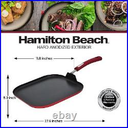 Hamilton Beach Aluminum Covered Cookware Set, Nonstick Saucepan, Dutch Oven