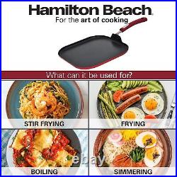 Hamilton Beach Aluminum Covered Cookware Set, Nonstick Saucepan, Dutch Oven