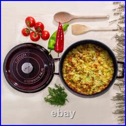 LAVA Enameled Cast Iron Dutch Oven Pre-Seasoned Round Cookware 7.1 Qt