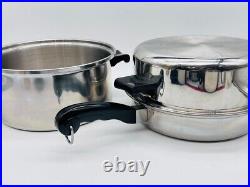 LOT SaladMaster Stainless Steel 11 Skillet Frying Pan 6 Qt Dutch Oven Domed Lid