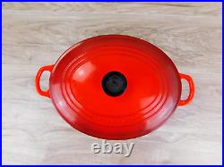 Le Creuset #31 Enameled Oval Dutch Oven Cast Iron Ombre Cerise Red 6.75 Qt