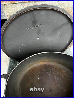 Le Creuset #31 Gray Cast Iron Oval Dutch Oven with Lid Made in France