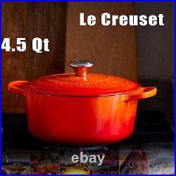 Le Creuset 4.5 Qt. Enameled Cast Iron Signature Round Dutch Oven Flame