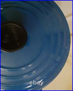 Le Creuset Blue Enameled Cast Iron 4.5 Qt Dutch Oven with Lid #24