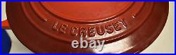 Le Creuset Cast Iron Dutch Oven Made in France Red with Lid #22 3.5 quart