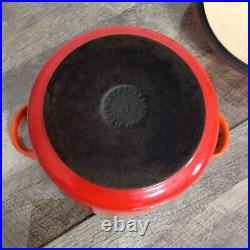 Le Creuset Dutch Oven B Flame Orange 2 Qt Enameled Cast Iron Pot