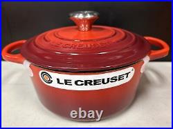 Le Creuset Enameled Cast Iron Signature Round Dutch Oven, 2 qt, Cerise