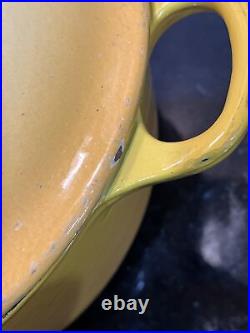 Le Creuset France 2 1/4 QT Yellow Enamel Dutch Oven With Lid #20