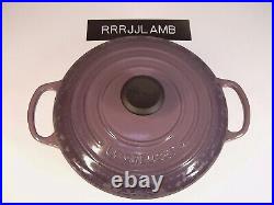 Le Creuset Purple 3.5 Qt Cast Iron Cassis Purple Dutch Oven Cookware #24 Pot/Lid