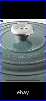 LeCreuset NEW 7.25Qt Signature Round Dutch Oven, Ocean Blue