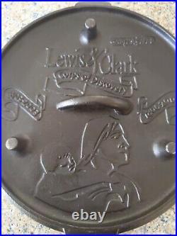 Lewis and Clark Cast Iron Commemorative Camp Dutch Oven DO 10 6 Qt