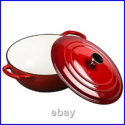M-COOKER 4.5 Quart Enameled Dutch Oven Pot with Lid Covered Dutch Oven with C