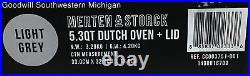 Merten & Storck 5.3qt Enameled Iron Dutch Oven in Light Grey New and Sealed