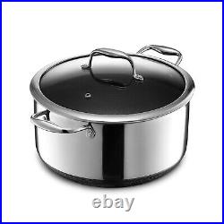 NEW! HexClad 8 QUART Hybrid Nonstick Dutch Oven With Glass Lid, Dishwasher Safe