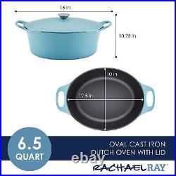 NITRO Cast Iron Dutch Oven, 6.5-Quart, Agave Blue