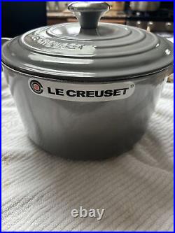NWOB Le Creuset 5.25qt Deep Dutch Oven Grey