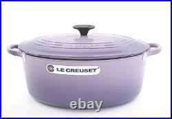 New In Box Le Creuset Oval Cast Iron Dutch Oven Provence Blue Bell Purple 8 Qt