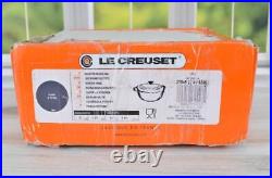 New LE CREUSET Oyster Shallow Round 2.75 Quart Dutch Oven FLINT OYSTER