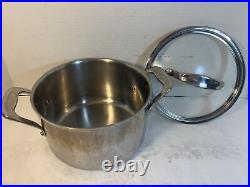 Pampered Chef Stainless Steel Cookware 4 qt Stock Pot Dutch oven