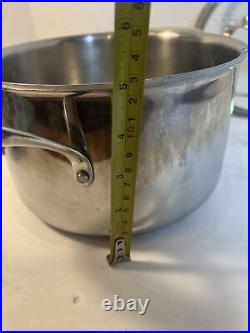 Pampered Chef Stainless Steel Cookware 4 qt Stock Pot Dutch oven
