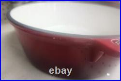 Red Enamel Cast Iron Dutch Oven 12 Qt Classic Cajun gumbo stew pot