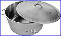Restaurant Aluminum Caldera Dutch Oven Cookware With Lid, Silver