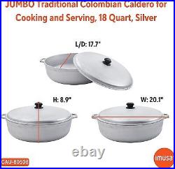 USA 17.9Qt JUMBO Traditional Colombian Caldero (Dutch Oven) for Cooking