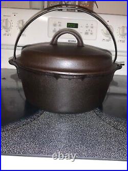 Unmarked Wagner #8 Cast Iron Dutch Oven with Griswold Lid