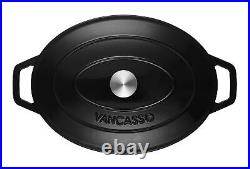 Vancasso Enameled Cast Iron Pot With Lid Dutch Oven Cookware Pot 3 /6 / 8L Oval