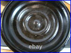 Vintage Cast Iron Dutch Oven With Matching Beehive Cover Restored With Heat Ring