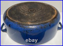 Vintage Le Creuset Oval Doufeu Dutch Oven Model # 29 Cobalt Color