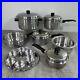 Vintage Lustre Craft Cookware Lot-11 Stainless Steel Pots Dutch Oven Egg Poach