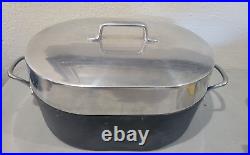 Vintage MAGNALITE GHC 15.5 Anodized Aluminum Roasting Pan Dutch Oven & Lid USA
